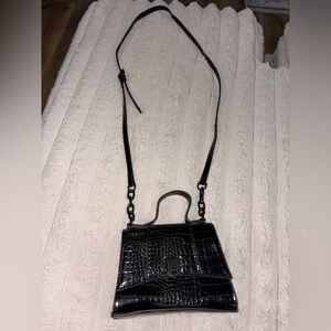 Aldo Elegant Black Croc-Embossed Women's Bag